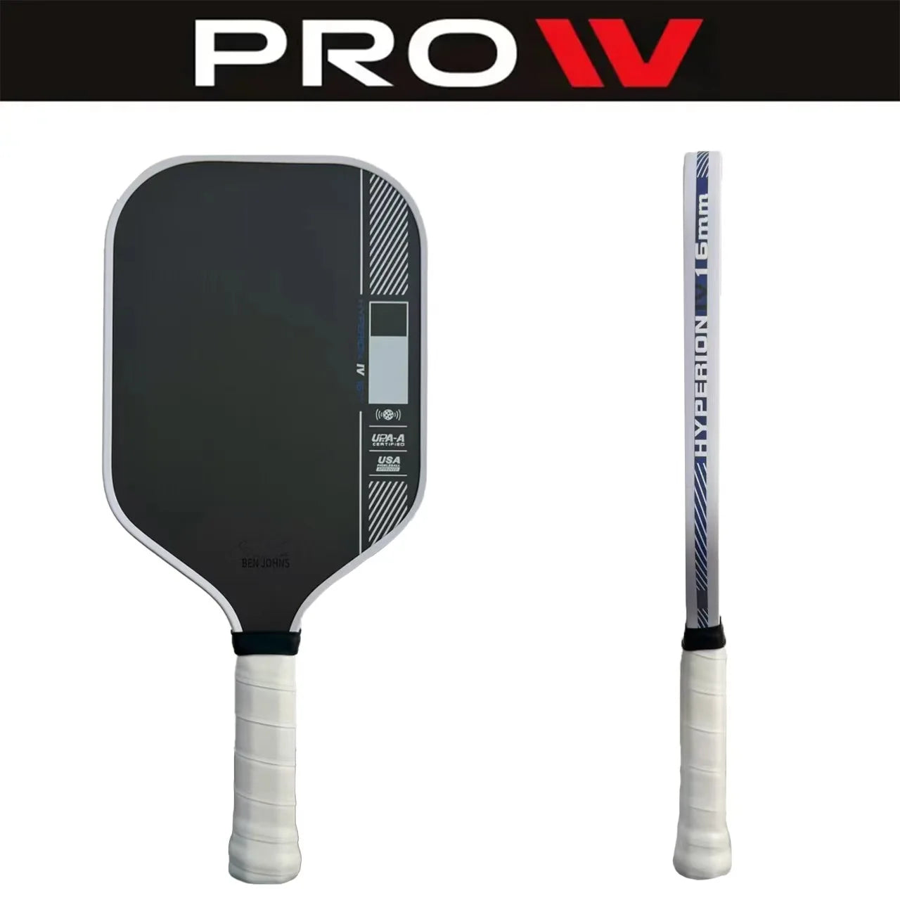 PRO IV T700 Carbon Fiber Pickleball Paddle Reinforced grip for power and spin Non-slip handle Polymer core Unisex