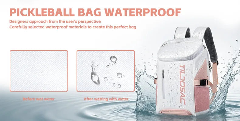 Unisex Padel Pickleball Racquet Backpack Waterproof Large Capacity Badminton Pickleball Racket Bag Pickleball Padel Sports Bag