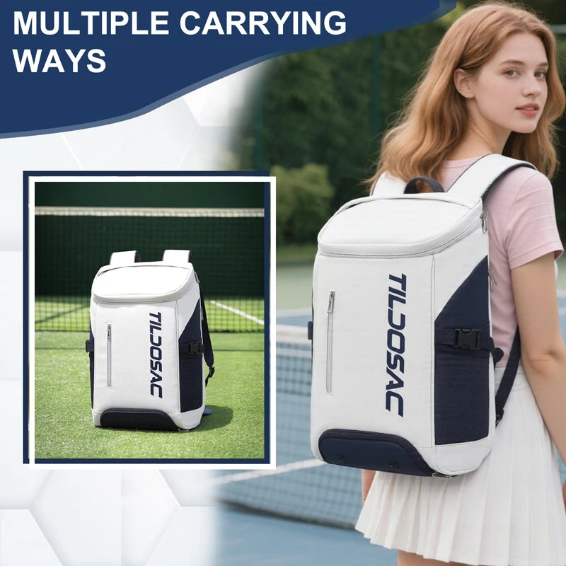 Unisex Padel Pickleball Racquet Backpack Waterproof Large Capacity Badminton Pickleball Racket Bag Pickleball Padel Sports Bag
