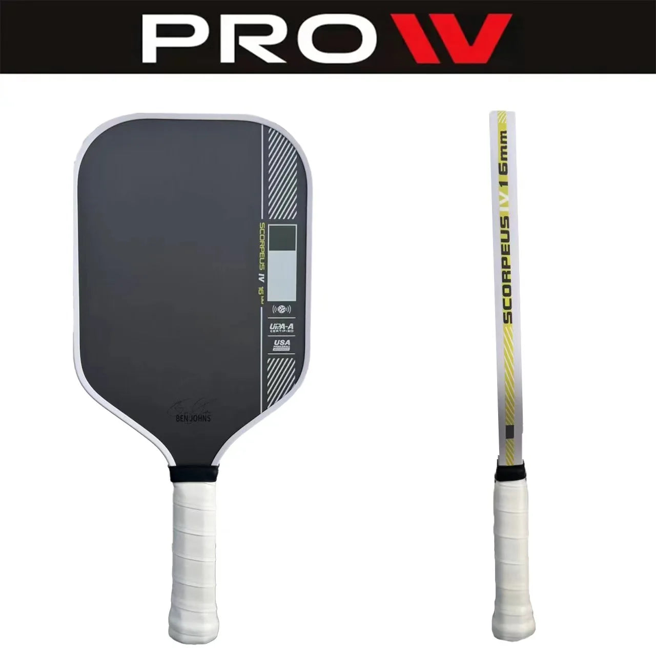 PRO IV T700 Carbon Fiber Pickleball Paddle Reinforced grip for power and spin Non-slip handle Polymer core Unisex