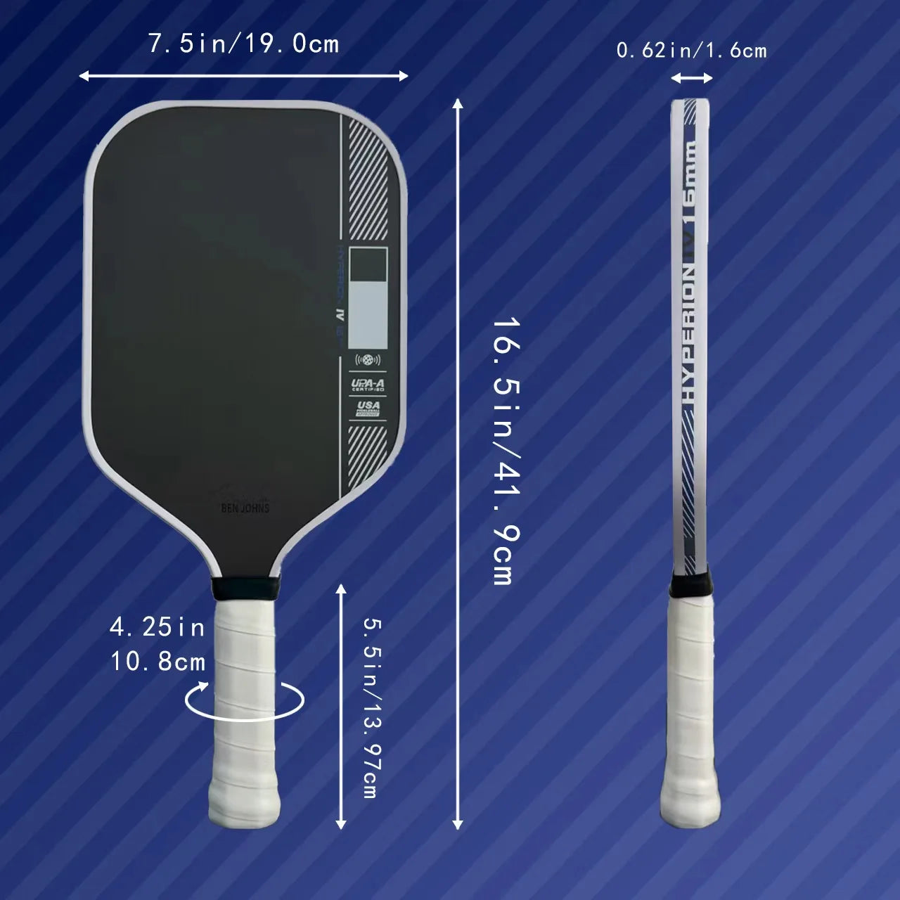 PRO IV T700 Carbon Fiber Pickleball Paddle Reinforced grip for power and spin Non-slip handle Polymer core Unisex